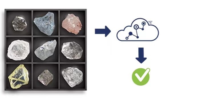 原石証明であるダイヤモンドジャーニーは原石の照合をします